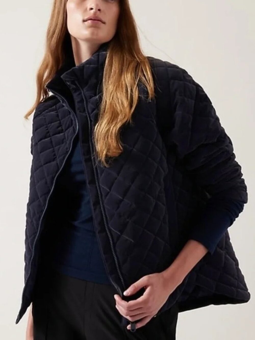 Athleta Whisper Featherless Velvet Jacket NWOT Size M